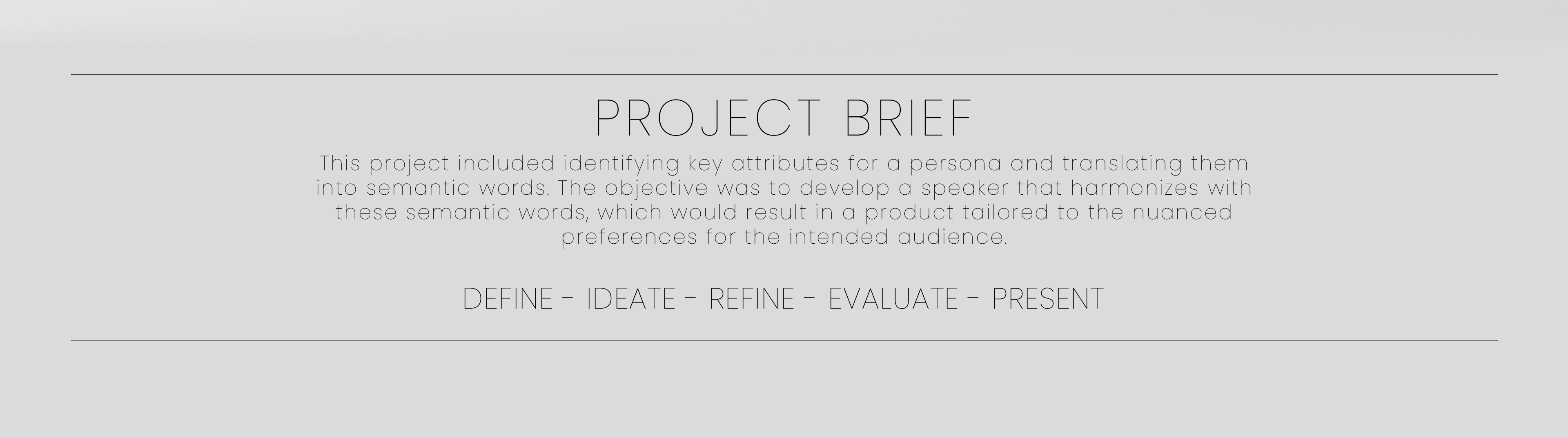 The orginal project brief